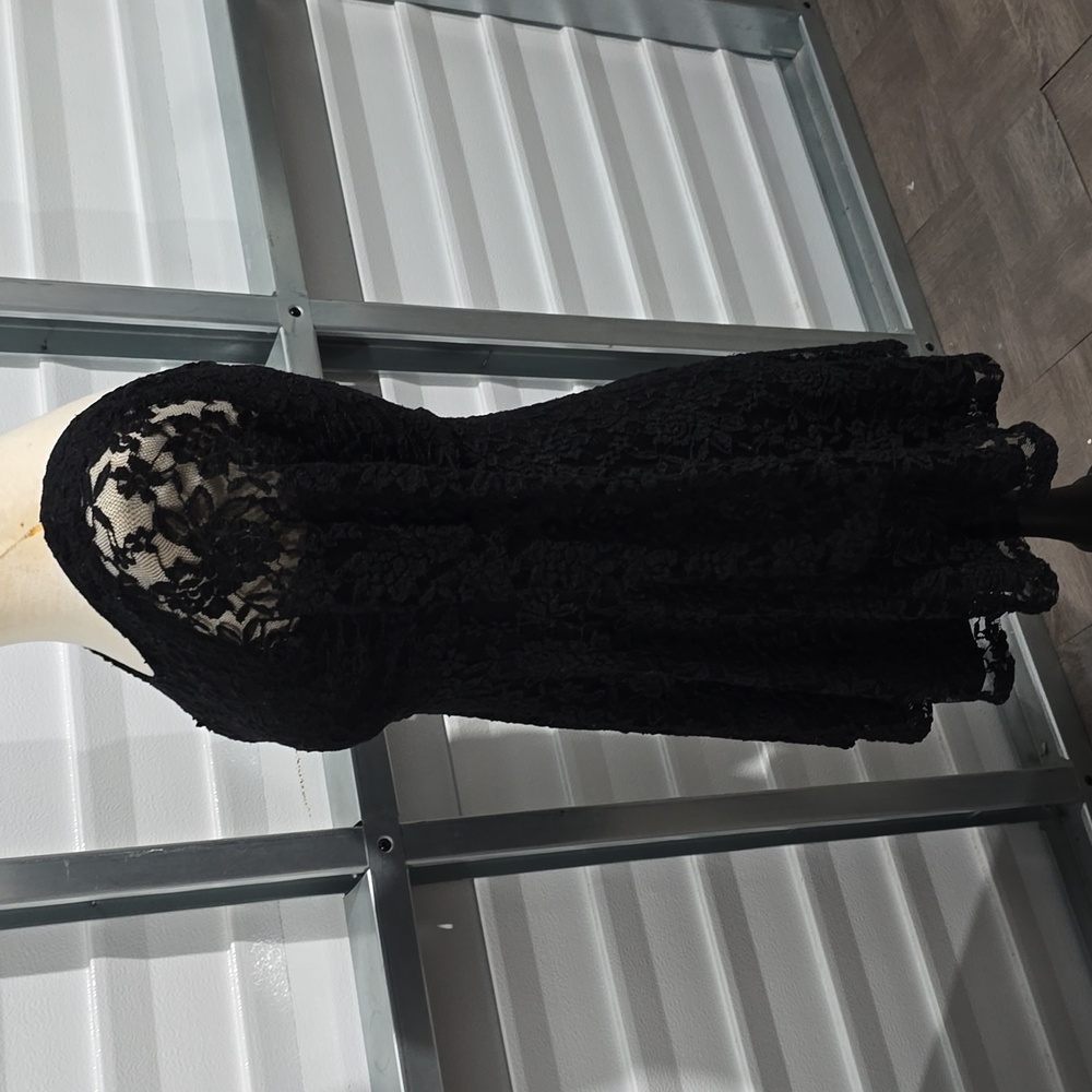 LOVE J Black Lacy Dress Medium - Picture 6 of 11